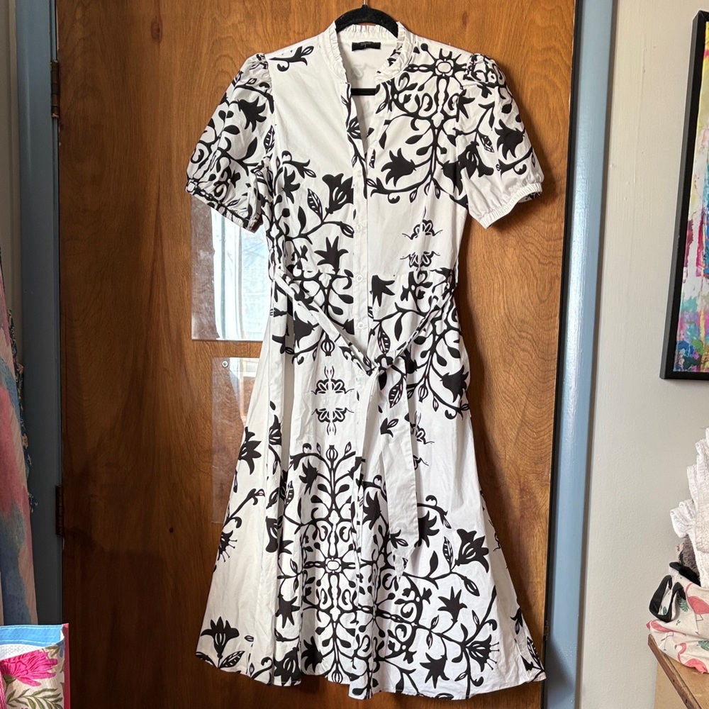 Tahari Floral Button Down Midi Dress - Picture 5 of 13